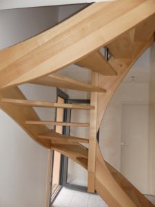 escalier deux quarts tournants sans contremarches