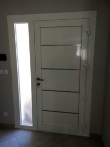 Porte d''entrée en aluminium - vue intérieure