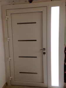 Porte d'entrée en aluminium bi-couleur - face intérieure