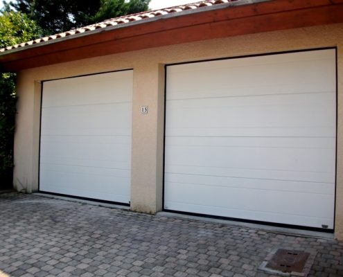 Portes de garage sectionnelle blanc